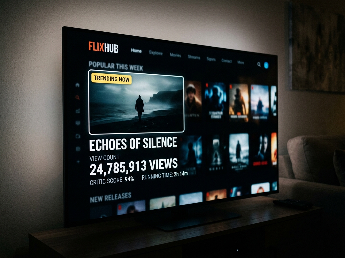 Netflix interface showing record-breaking viewership numbers