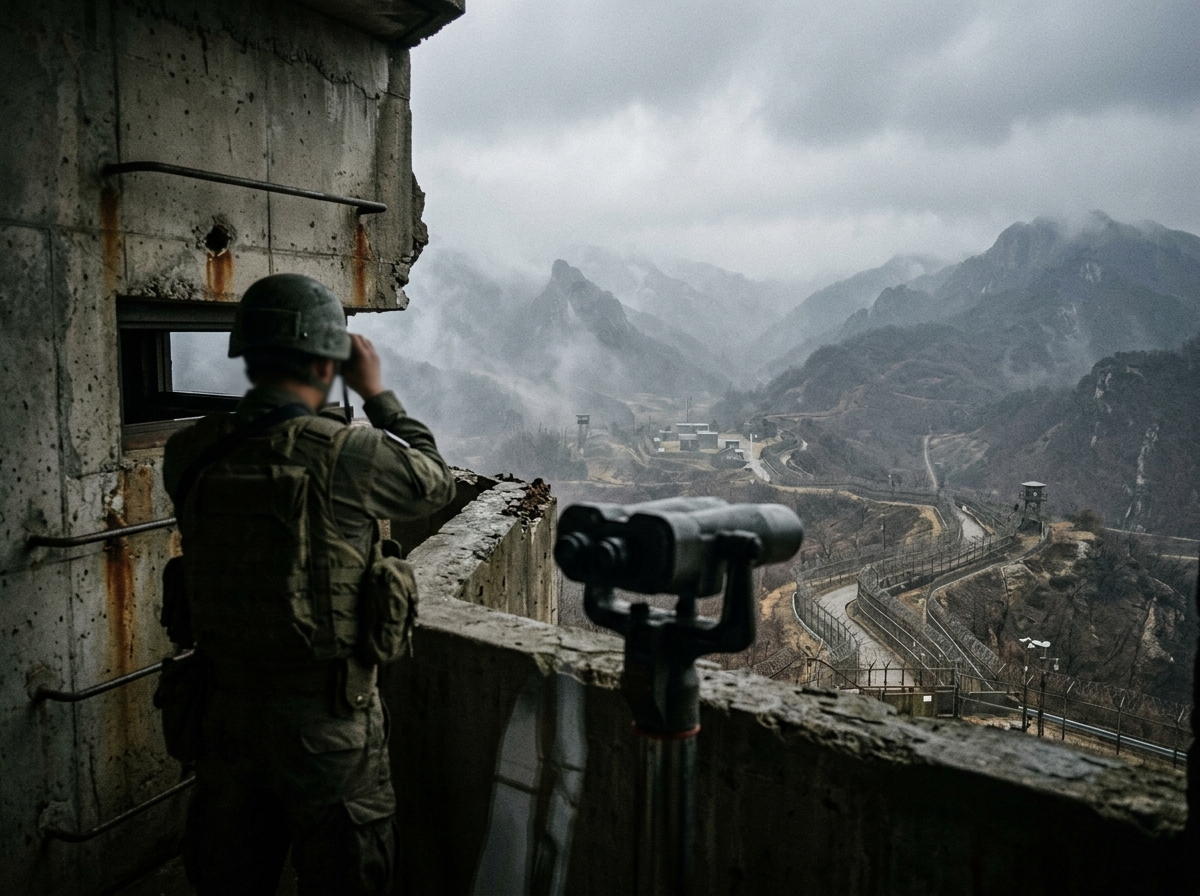 DMZ observation post overlooking the border